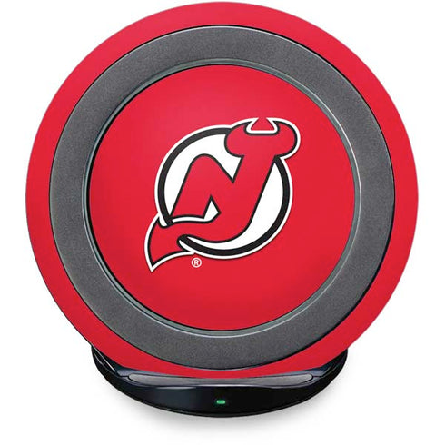 NHL New Jersey Devils Solid Background Fast Charge Wireless Charging Stand Skin